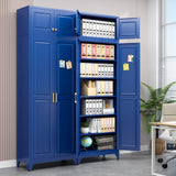Polup 90" Pantry Cabinet, Tall Metal Storage Cabinet with Doors and Shelves