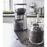 Mr. Coffee Automatic Burr Mill Coffee Grinder with 18 Custom Grinders Silver