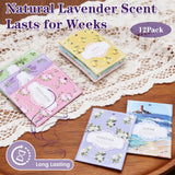 YAXUNDZ Lavender Sachets for Drawers and Closets - 12 Pack Long Lasting Odor Eliminator Bags, Natural Fresh Scent for Wardrobe, Storage, Car & Home, Air Freshener Sachets