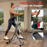 Sunny Health & Fitness Smart Air Walker Elliptical, Low-Impact 30-Inch Stride Home Glider Machine, Senior Cross Trainer for Indoor Cardio Exercise, Free SunnyFit App Bluetooth Connection- SF-E902SMART