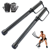 2PCS Ropeless Battle Ropes – Portable Workout Ropes for Home Gym with Non-Slip Gloves, Low-Impact HIIT and Strength Workouts, Home Workout Fitness Equipment for Full-Body Exercise,Men Women