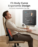 Back & Neck Massager with Heat, 4D Deep Tissue Shiatsu Massage Pillow with Hand Controller, 3 Modes & 3 Speeds, Ergonomic Full Back Support, Soft Molded Foam, for Pain Relief Home Office Chair Use