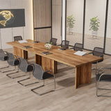 Tribesigns 10.5FT Conference Table, Large Rectangle Meeting Seminar Table for 10-12 Person
