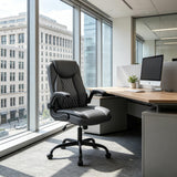 Ergonomic Home Office Desk Chair, Back Support Swivel Executive Office Chair with Wheels and Flip-Up Armrests