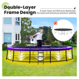 Zupapa 1800LBS Capacity No-Gap Design 16 15 14 12FT Trampoline with Safety Enclosure Net