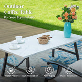 MIXPATIO 6-Piece Patio Conversation Set, Swivel Chairs, Coffee Table, Beige