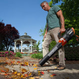 WORX WG520 12 Amp Turbine 600 Electric Leaf Blower | Orange/Blacks