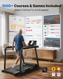 MERACH Treadmills for Home with Incline 0%-15%, 300 LBS Capacity Double Deck Foldable Treadmill with Incline, 0.5-7.5MPH Quiet 2.5HP Brushless Incline Treadmill LED Display with Smart APP