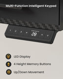 Electric Standing Desk with Keyboard Tray, 63x24 Inches Height Adjustable Stand up Desk with 2 Drawers