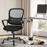 Sweetcrispy Home Office Managerial Executive Chair with Ergonomic Design, Mid-Back Mesh Swivel, Comfortable