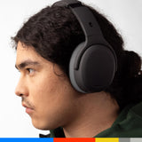 Over-Ear Active Noise Cancelling Wireless Bluetooth Headphones with Sensory Bass – Black/Asphalt Skullcandy