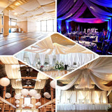 Party Village 60ftx40ft White Ceiling Curtain for Wedding Parties
