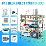 Premium Fishing Rod Holders for Fishing Gear and Equipment with Hooks and Wheels PeBro