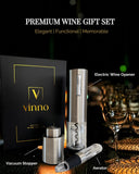 Electric Wine Opener Set, Rechargeable Wine Bottle Opener with Foil Cutter, Aerator, Vacuum Stopper, USB Cable, Luxury Wine Gift Set for Women & Men, Housewarming, Wedding, Mother's Day