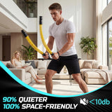 Weighted Cordless Battle Ropes for Home Gym & Apartment with Workout Guide