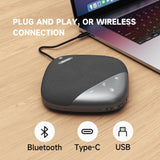 Conference Speaker with Microphone, Wireless Bluetooth Speaker w/8 Mics, 20ft Voice Pickup, 8H Call Time, AI Noise Cancelling HORION