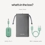 Twelve South AirFly Pro 2, Bluetooth Adapter, Pair 2 AirPods, Mint Ice