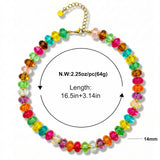 AGHTLZX Colorful Beaded Necklace for Women