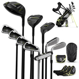 PGA TOUR P1 Extreme 17-Piece Complete Golf Club Set – Youth Kids Junior Right-Handed Golf Clubs for Boys & Girls – Full Titanium Driver