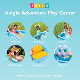 96" x 78" x 28" Inflatable Jungle Adventure Play Center Spray Kiddie Pool for Ages 2 and Up Intex