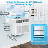 COWSAR 12000 BTU U-Shaped Window Air Conditioner, Saddle Mount Window AC Unit for Large Room, Cools Up to 550 Sq.Ft, 3-in-1 Cool/Dehumidifier/Fan, 24H Timer, Quiet Energy Saving AC, Easy Install