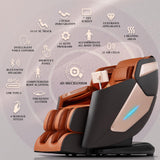 4D Massage Chair, Full Body Massage Chair, Zero Gravity Recliner w/ Intelligent Voice Control, 53.14" SL Track, Electric Calfrest Extension, 12 Auto Modes, USB Type-C, Bluetooth Speaker, TFT Screen