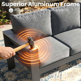 5 Pieces Modern Aluminum Patio Furniture Set