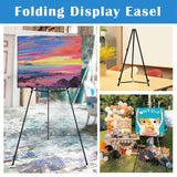 70" Adjustable Aluminum Display Easel Stand, Versatile Tripod Easel, Holds 20 lbs Falling in Art