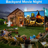 Projector Screen Indoor,JWSIT 100 inch Outdoor Movie Screen-Upgraded 3 Layers PVC 16:9 Outdoor Projector Screen,Portable Video Projection Screen with Carrying Bag for Home Theater Backyard