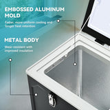 EUHOMY 12 Volt Refrigerator, 69QT Electric Cooler Powered by SECOP, Dual Zone Car Refrigerator -4℉~68℉