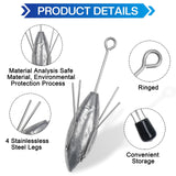 Fishing Weight Long Tail Fishing Weights Fishing Equipment Saltwater Surf Casting Sinkers for Ocean Sea Sand 3oz-7oz AGOOL