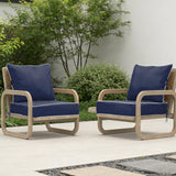 24x24 Outdoor Chair Cushions Set of 2, Waterproof Deep Seat Cushions for Patio Furniture with Removable Cover, Fade Resistant