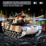 Supdex 1:18 RC Tank, 2.4G US Metal M1A2 Remote Control Tank That Shoot BBS Model Toys, Army Toy with Smoke, Lights, Sound and Recoil,Military RC Vehicle for Adults and Kids 6+ Year Old