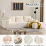 Living&Giving 113" Boneless Sofa Bed Sectional Couch for Living Room