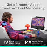 Logitech MX Master 4 for Mac, Ergonomic Bluetooth Mouse with Advanced Performance Haptic Feedback, Ultra-Fast Scrolling, USB-C Charging, MacOS, iPadOS, Windows - Space Black