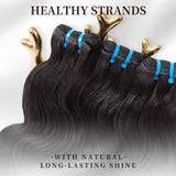 Luckstar Body Wave Real Human Hair Raw Bundles,4 Bundles 22 24 26 28 Inch, Double Drawn Ultra Thin Weft, Cuticle Aligned, Long-Lasting Professional Sew-In Extensions, Reusable and Dyeable
