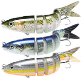 TRUSCEND Fishing Lures for Bass, Multi Jointed Segmented Swimbaits, Slow Sinking Swim Baits Bass Lures Freshwater Swimming Lure for Crappie Trout Walleye Pike, Saltwater Fishing Gear Lure Kit