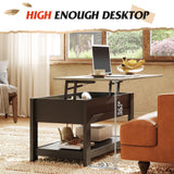 WLIVE Lift Top Coffee Table for Living Room/Dining/Office, Retro Greige