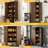Unikito 71” Kitchen Pantry Storage Cabinet with Adjustable Shelves, 2 Pack