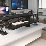 Mount-It! Standing Desk Converter, 48" Wide Sit Stand Desk Riser with Dual Gas Spring Handles