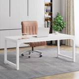Computer Desk, 63 x 31.5 inch Large Executive Office Desk Computer Table Study Writing Desk | White Tribesigns
