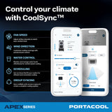 Portacool Apex 500 (PACA05001A1) – Wi-Fi Enabled High Velocity Portable Evaporative Cooler for 500 sq. ft. with up to 55-foot Reach, Oscillating Louvers, Programable, 13 Gallon Reservoir, Variable Spd