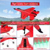 Beffkkip RC Airplane 2CH RC Plane 2.4GHz Remote Control Plane RTF SU35 RC Jet Easy to Fly FX620 Airplane Toys rc Planes for Adults, Kids and Beginner with Night Lights（Red）