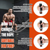 Perantlb Battle Rope with cloth sleeve -1.5/2 Inch Diameter 30' 40' 50' Lengths -Gym Muscle Toning Metabolic Workout Fitness, battle rope Anchor Strap Kit Included (1.5" x 40 ft Length)