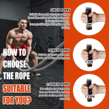 Perantlb Battle Rope with cloth sleeve -1.5/2 Inch Diameter 30' 40' 50' Lengths -Gym Muscle Toning Metabolic Workout Fitness, battle rope Anchor Strap Kit Included (1.5" x 30 ft Length) Perantlb