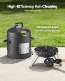 VEVOR Charcoal Smoker, 16" Vertical Charcoal BBQ Grill, Coated Steel Barbecue Smoker with 2 Grilling Grates, Thermometer, Air Vents & Removable Ash Tray, Ideal for Backyard Patio Parties Cooking