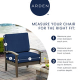 Arden earthFIBER Outdoor Dining Chair Cushion, 20 x 20, Rain-Proof