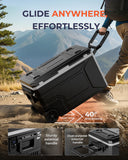 EKOJUCE 12V Refrigerator, 69 Quart Electric Cooler, 12V/24V DC 100~240V AC, 12v cooler -4℉~68℉, Portable Freezer with Wheels