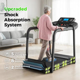 Lastforever Walking Treadmill with Extra-Long Safety Handrails,Senior Treadmills for Home, Home Recovery Fitness Exercise Machine for Elder, 310 lbs Capacity, 16.5'' Wider Running Belt