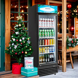 BODEGACOOLER Commercial Beverage Refrigerator, 12.5 Cu. Ft Black Commercial Merchandiser Refrigerator, LED Light/Adjustable Shelves